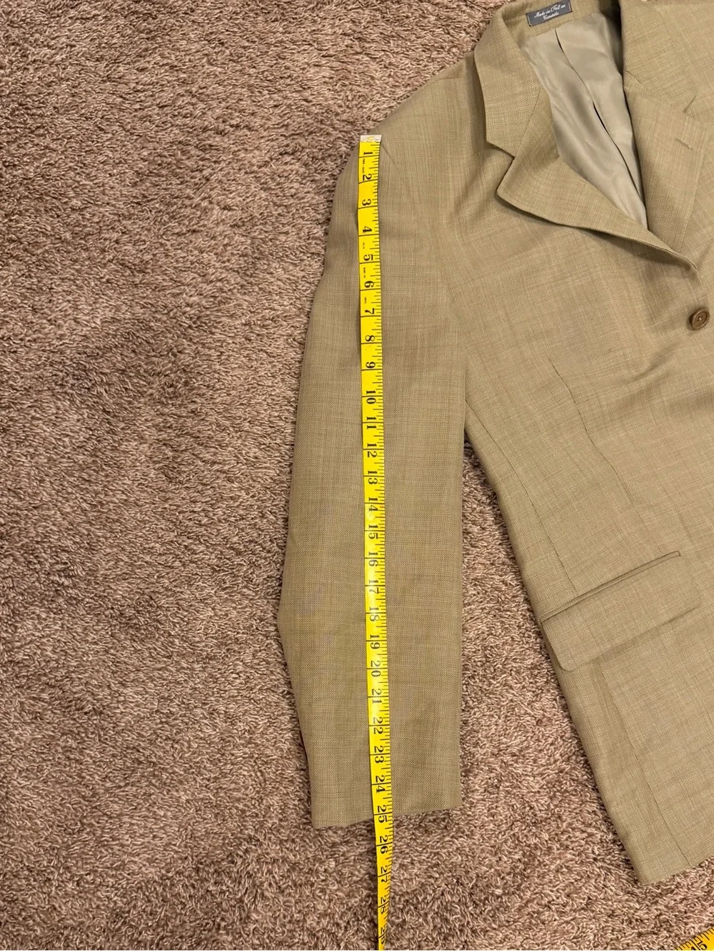 Men's Light Tan Single-Breasted Ultimo Uomo Blazer